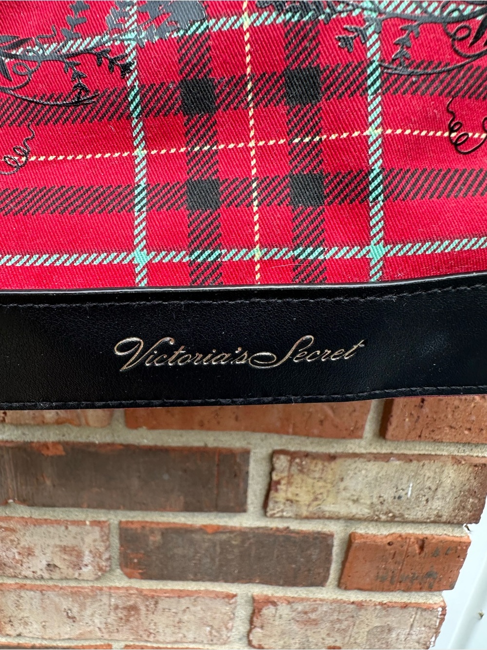 Victoria Secret Limited Edition Red Plaid Holiday Tote Bag 2020 Dual Handle - Picture 4 of 7